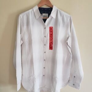 JACHS Girlfriend White Button-Up Shirt. Size: M & L